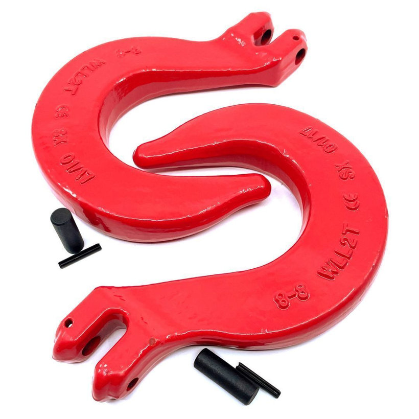 Zlievarenský hák na reťaz tr 80 červený 16mm