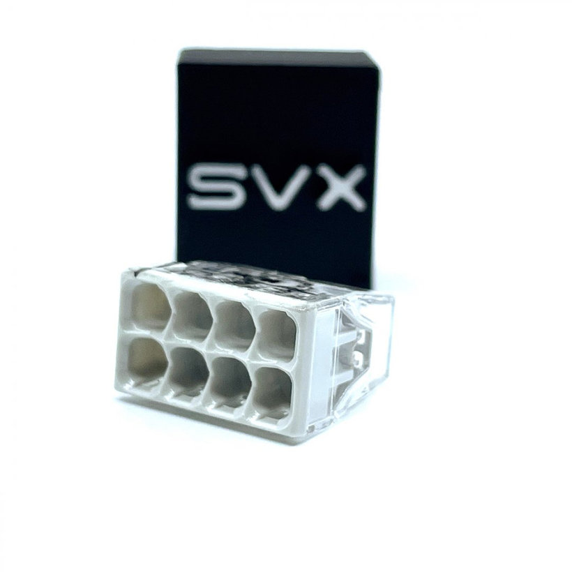 Spojovacia svorka bezskrutková - 8 vodičov