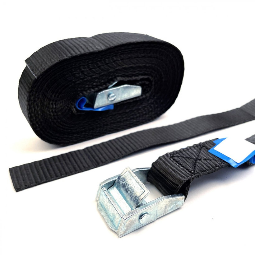 Jednodielny rýchloupínací pás so sponou a voľným koncom čierny 4M