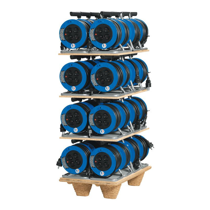 Predlžovací kábel na bubne, modrý 15m