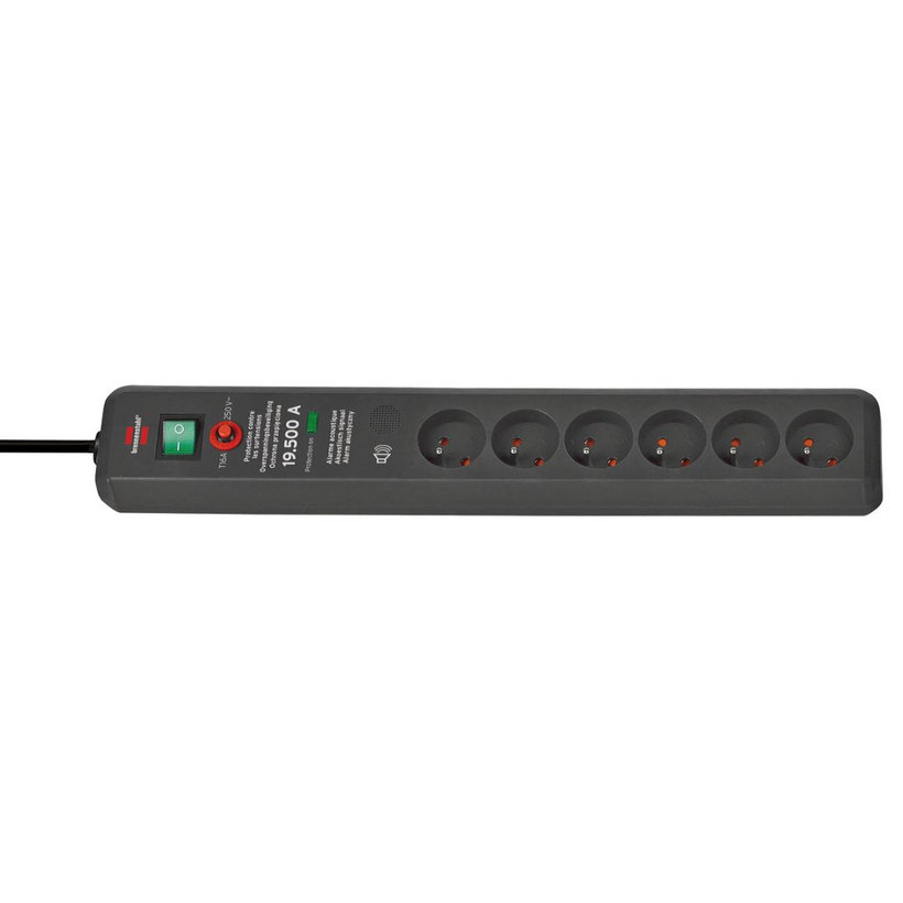 Prepäťová ochrana 6-zásuvková, antracit 3m