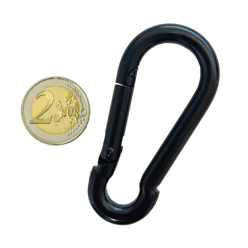 Karabína hasičská DIN 5299C čierna 8mm