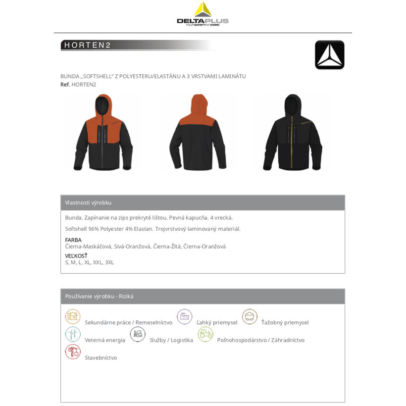 Pracovná bunda HORTEN2 XL