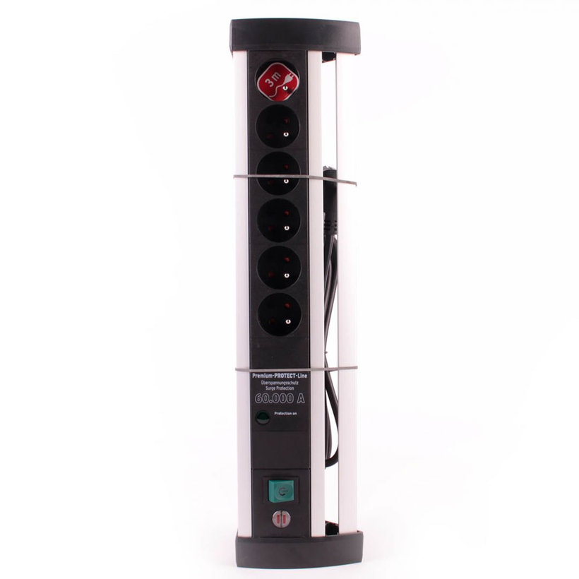 Prepäťová ochrana Office-Line 6 zásuvková čierna 3m