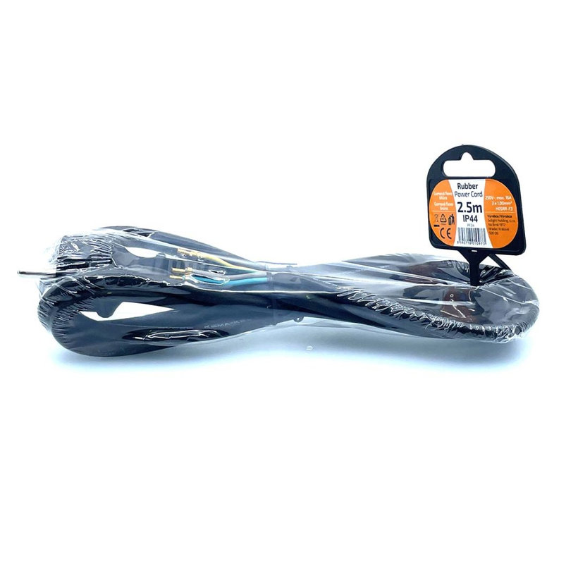 Flexo šnúra 2,5m 3x1 gumová H05RR-F3 čierna