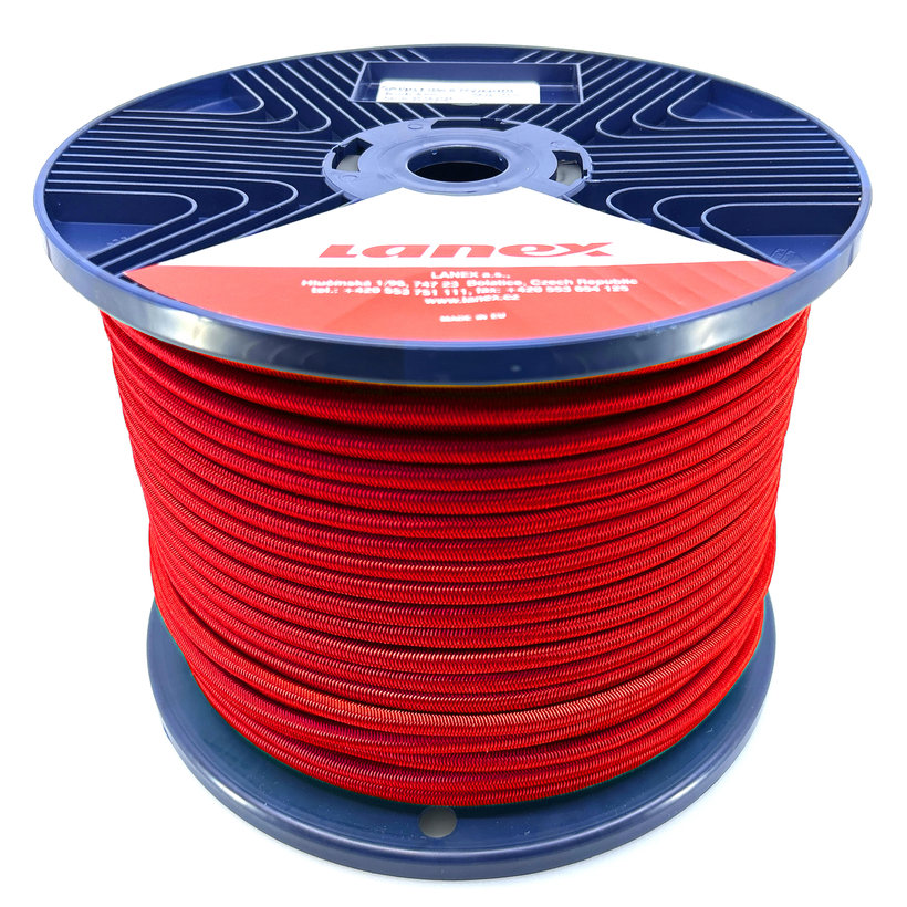 Gumolano s pryžovým jadrom červené PP 8mm