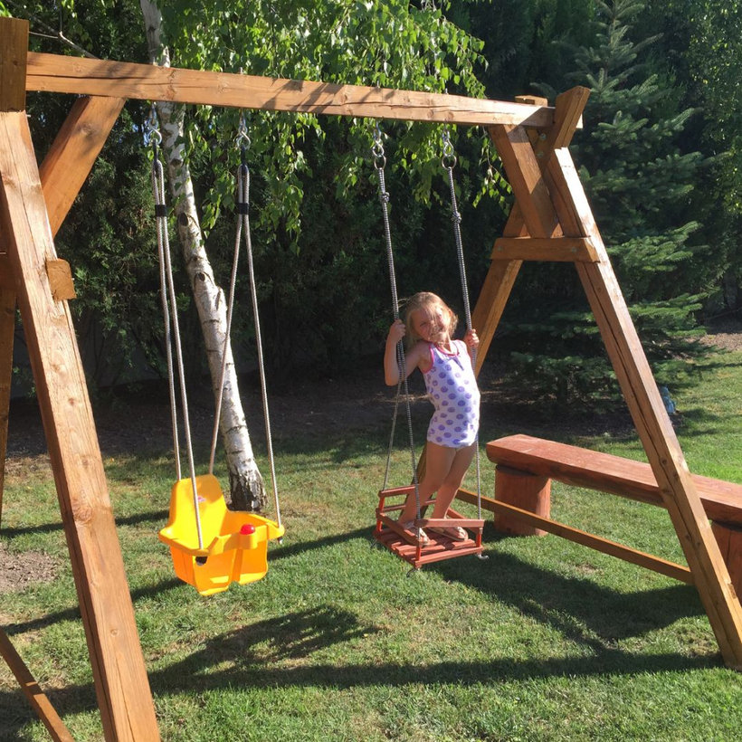 Hák hojdačkový dvojitý so závitom zn M10x150mm