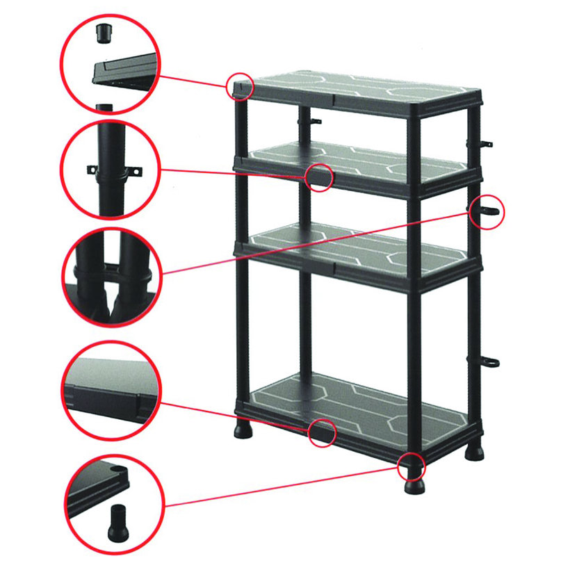 Plastový regál 60x30x92,6cm - 4 police