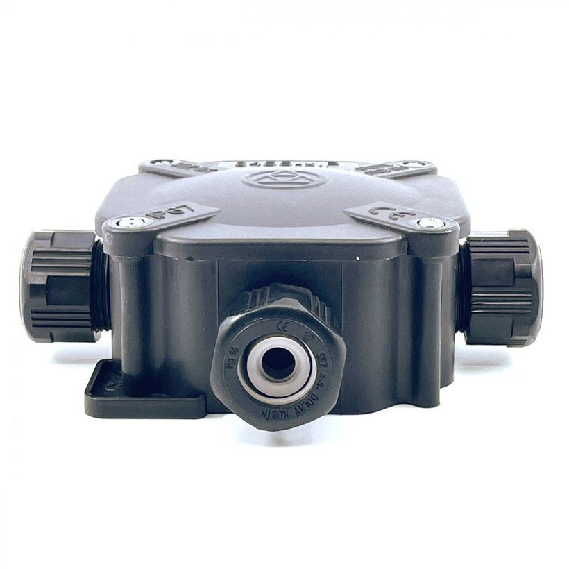 Krabica rozvodná 6455-11P/5 čierna 122x122x44,6mm