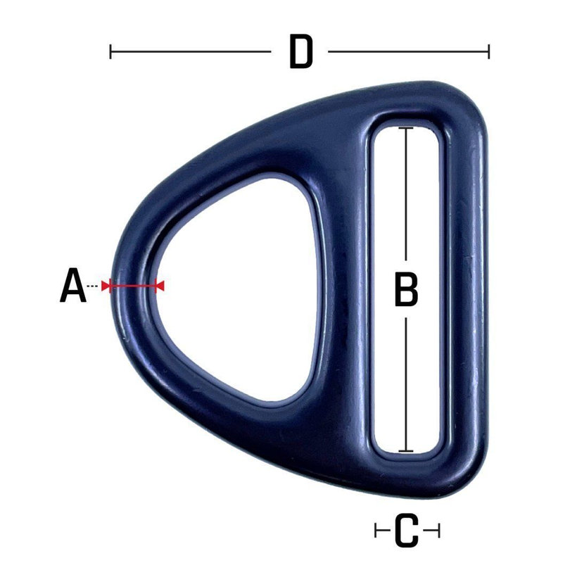 Trojuholník pre postroje 7x50mm