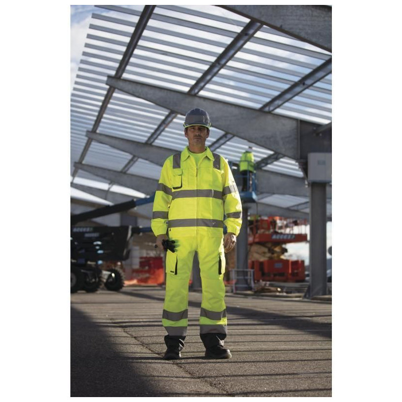 Reflexné pracovné nohavice MACH2 HV žlté M