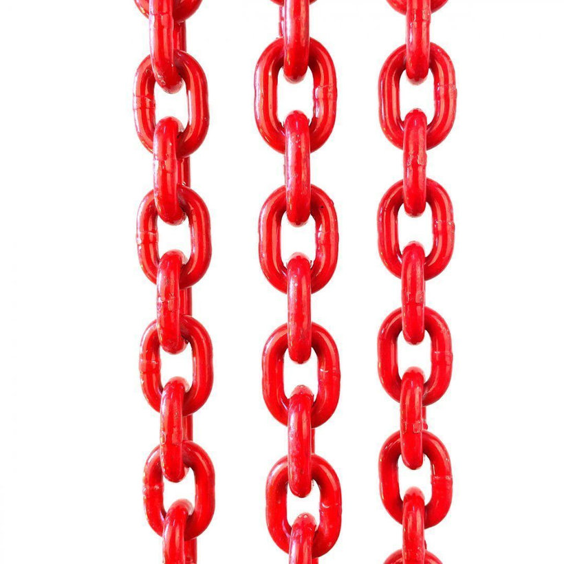 Reťazový záves oko-3 hák tr 80 so skracovačom (3,5 m, 2360/1700 kg, 6 mm, červená)