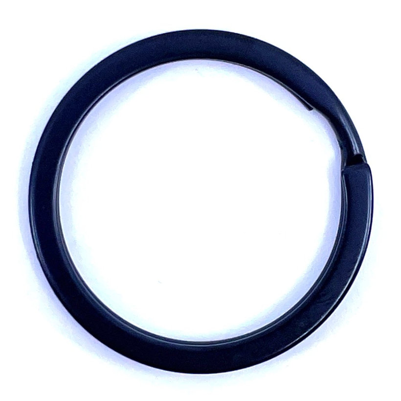 Krúžok na kľúče čierny 20mm