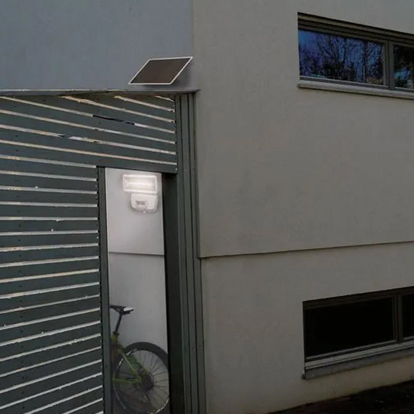 Solárny LED reflektor s pohybovým PIR detektorom antracit