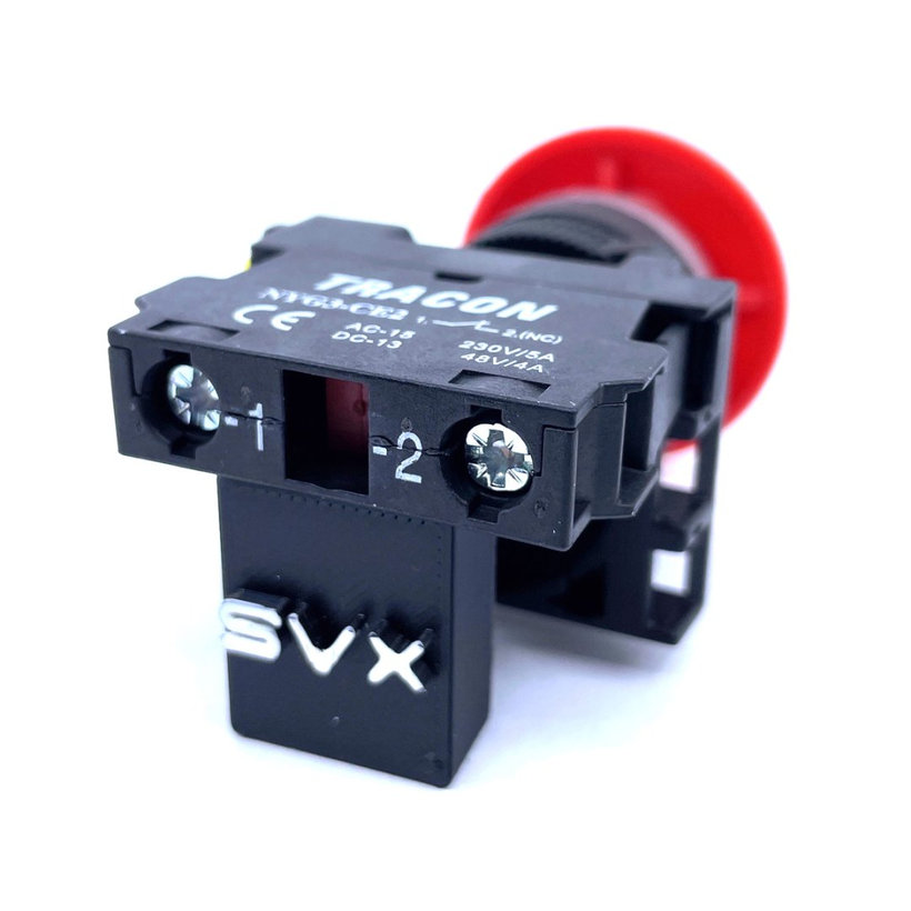 Hríbové tlačidlo červené