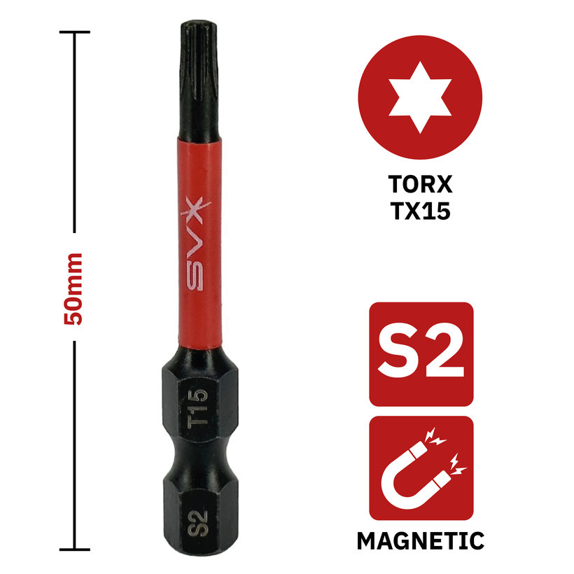 Bit magnetický TX15x50 mm