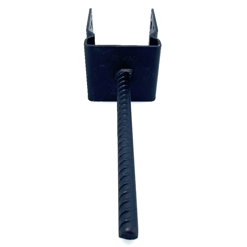 Pätka s prelisom široká hlava 101x100mm čierna