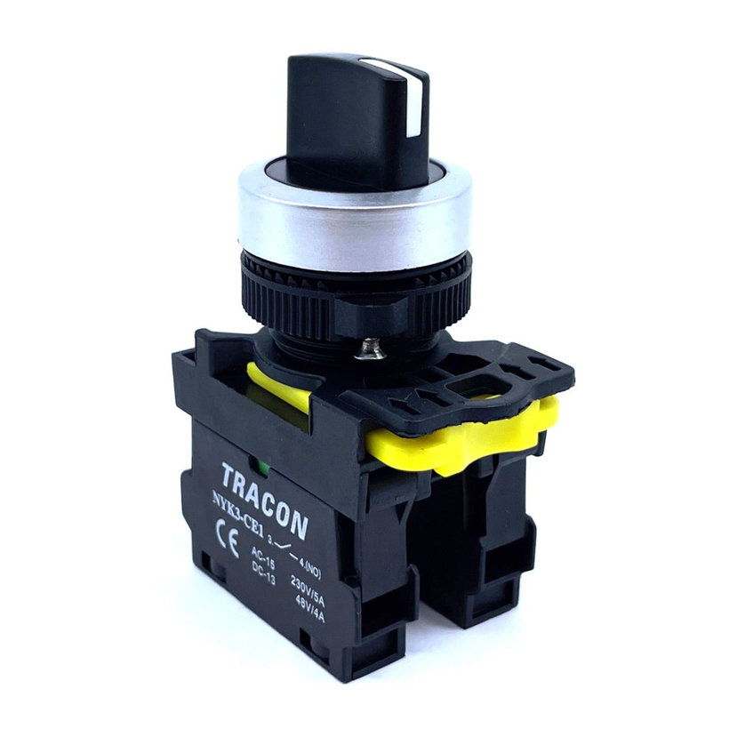 Otočný spínač s páčkou 3-polohový s pružinovým návratom