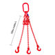 Reťazový záves oko-3 hák tr 80 so skracovačom (1 m, 2360/1700 kg, 6 mm)