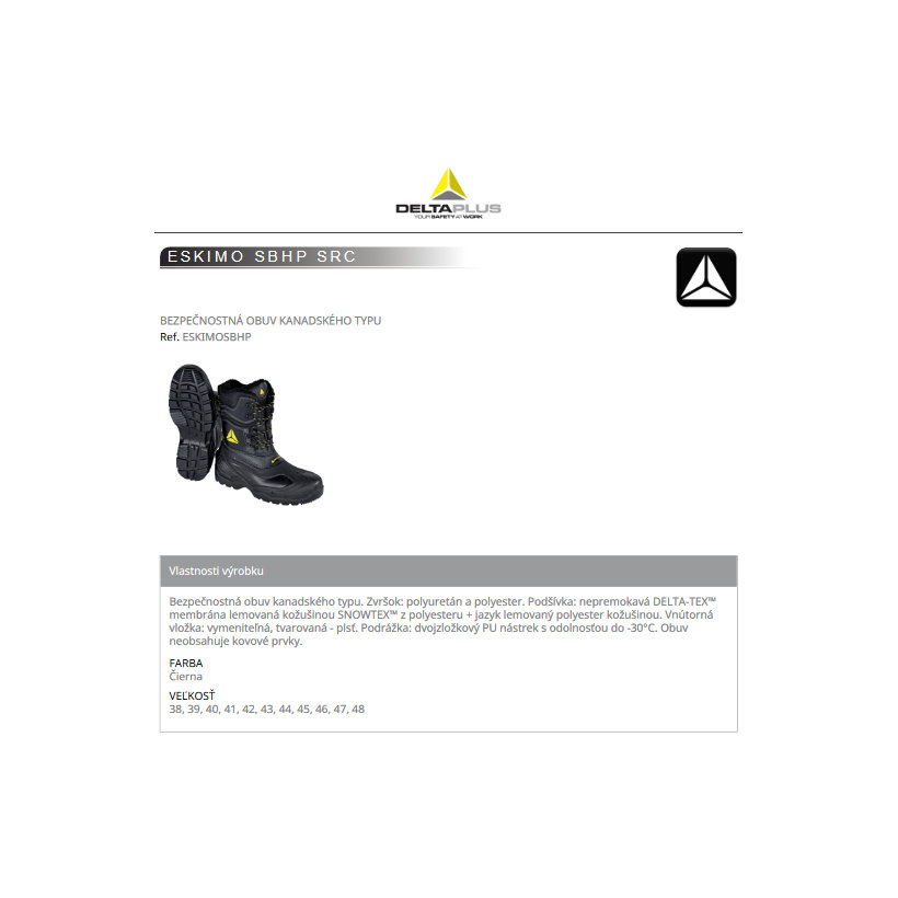 Vysoké zateplené čižmy ESKIMO 43