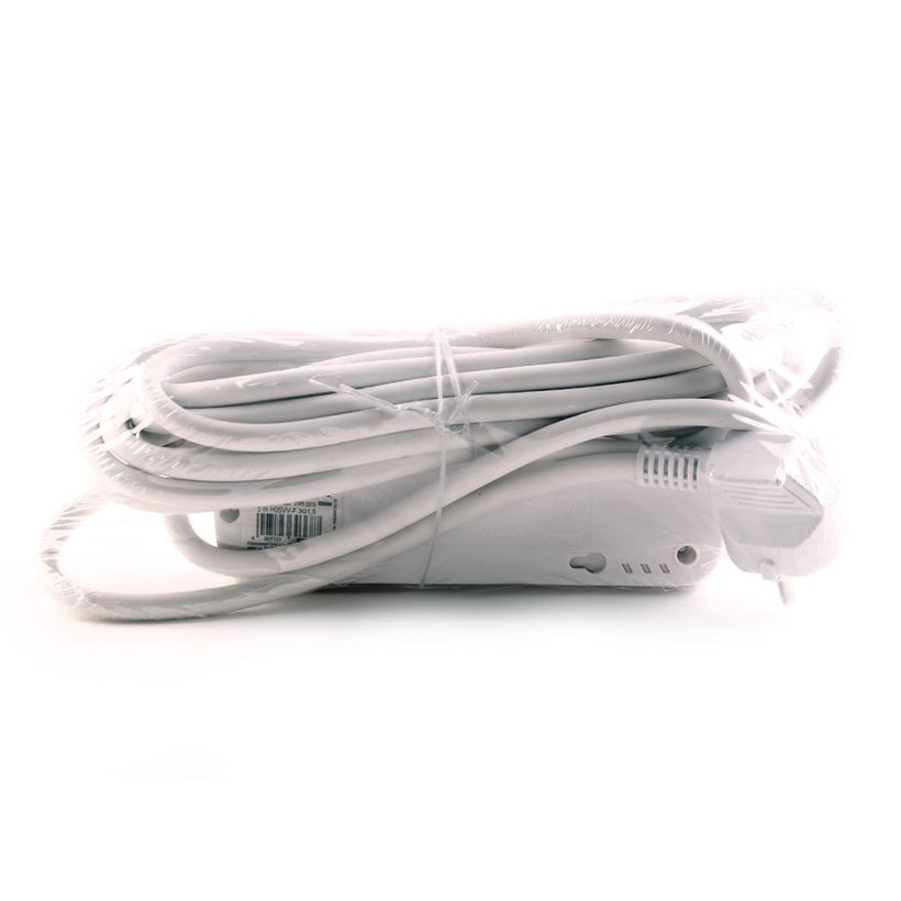 Predlžovací kábel 16A biely 3 zásuvky 3m 3G1,5