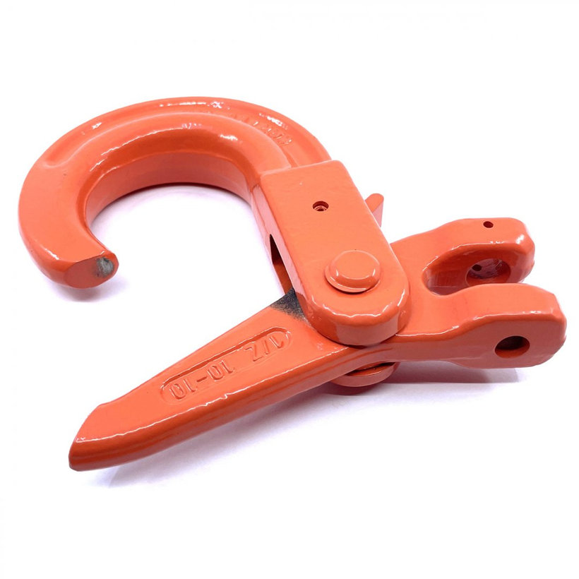 Samozaisťovací hák na reťaz s vidlicou tr 100 oranžový 8mm