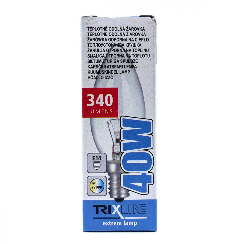 Priemyselná žiarovka sviečková 40W E14