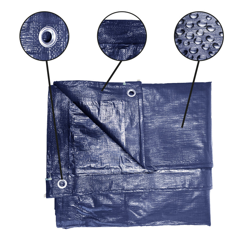 Plachta zakrývacia 3x5m tmavá modrá 100g/m2