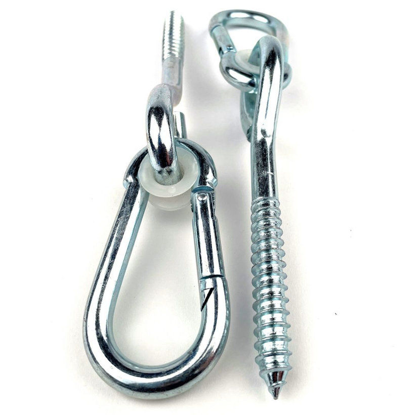 Hák hojdačkový s karabínou a vrutom pozinkovaný 10,6x230mm