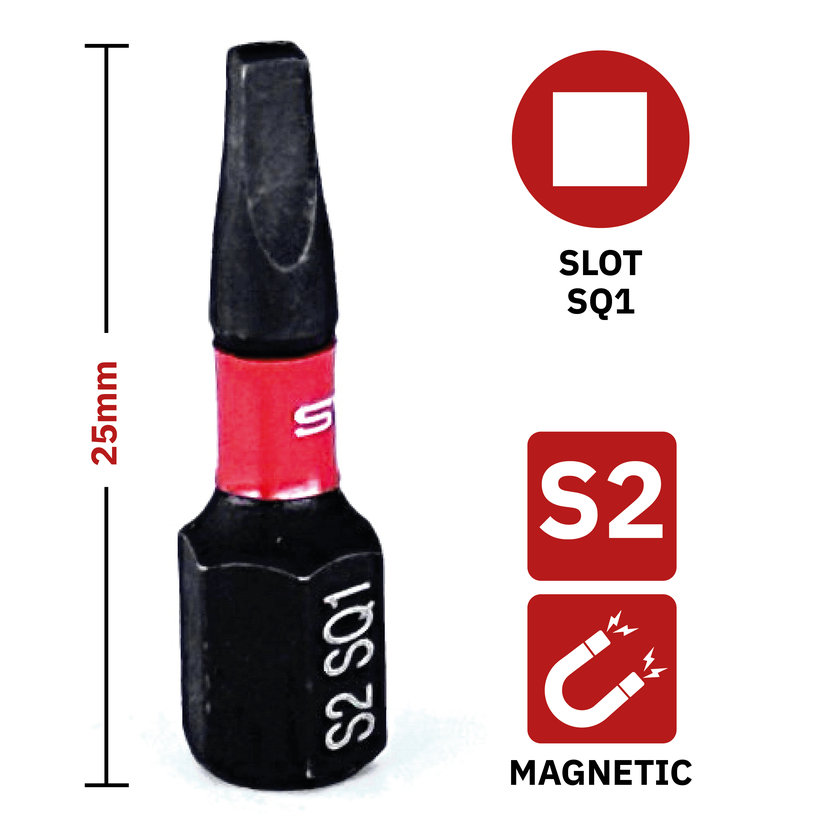 Bit magnetický SQ1x25 mm