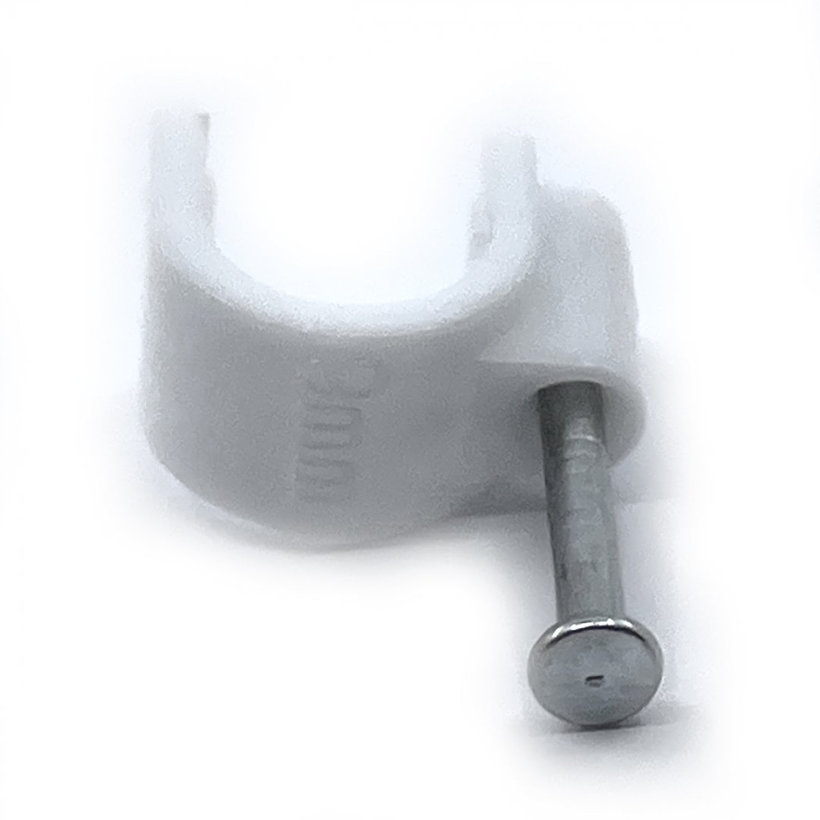 Kabelážna príchytka oválna biela 5mm