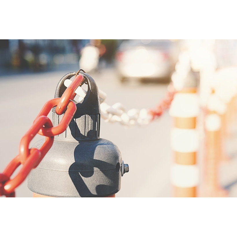 Plastová reťaz čierno/žltá 6mm