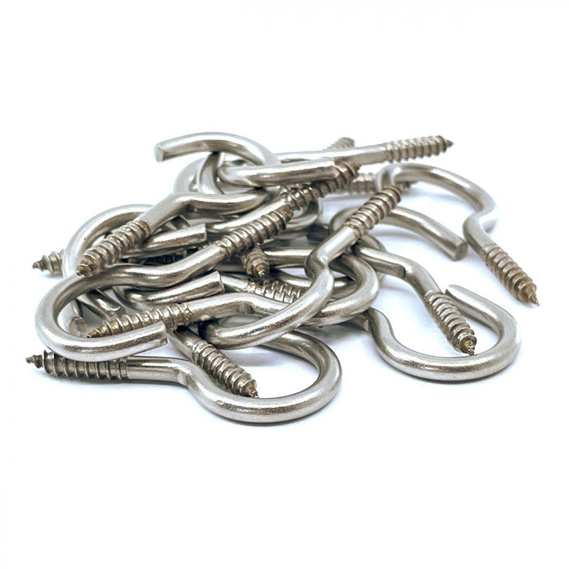 Nerezový hák s vrutom 50 mm