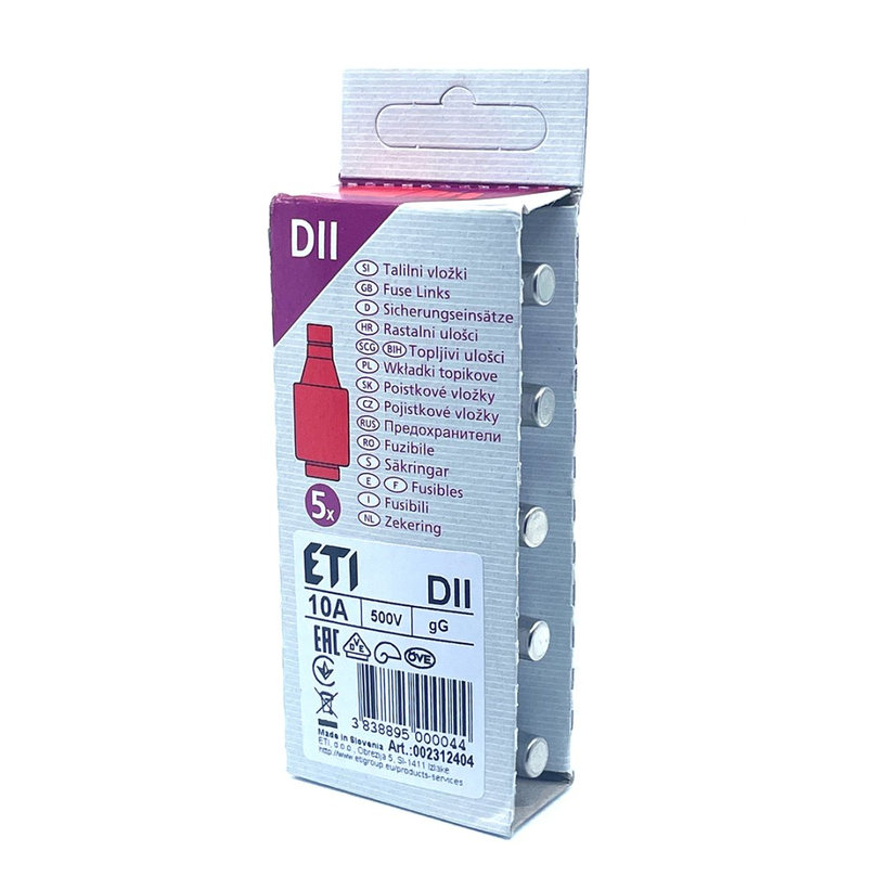 DII T 10A valcová poistka pomalá