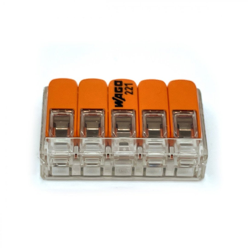 Svorka bezskrutková s páčkou - 5 vodičov