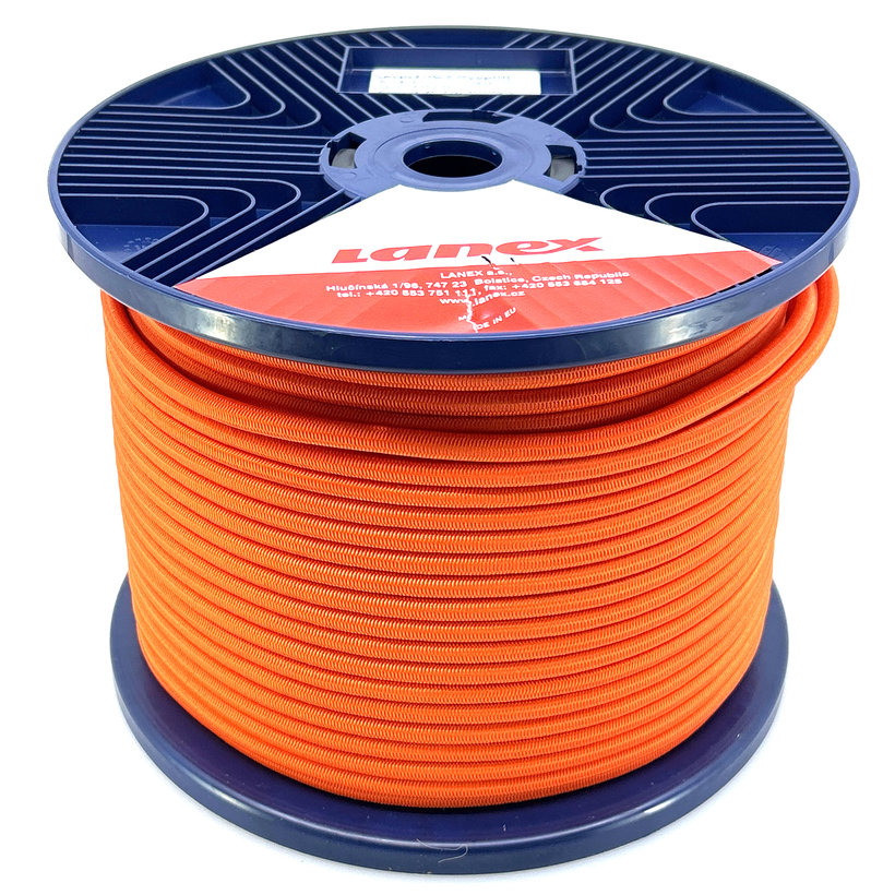 Gumolano s pryžovým jadrom oranžové PP 6mm