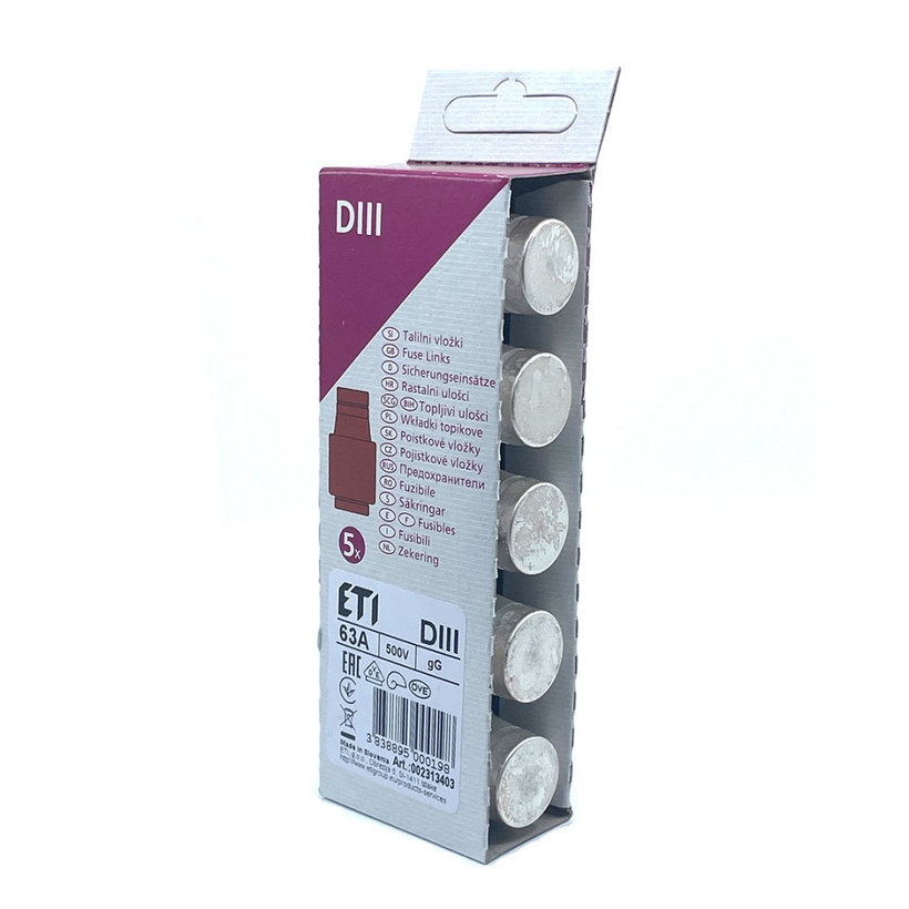 DIII T 63A valcová poistka pomalá