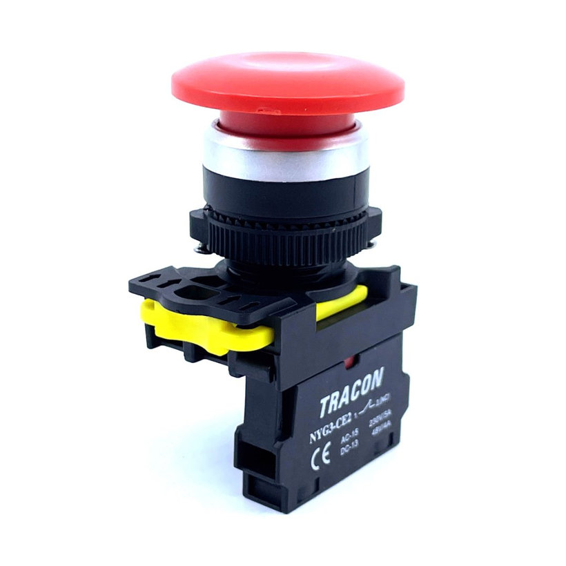 Hríbové tlačidlo červené