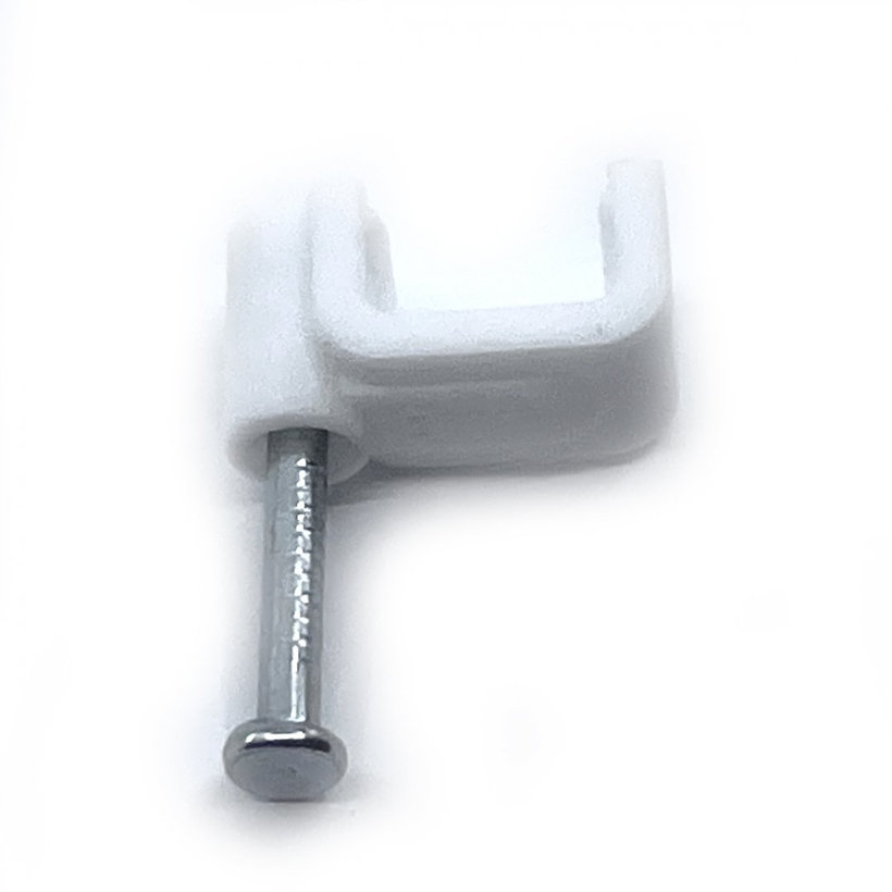 Kabelážna príchytka štvorcová biela 10mm