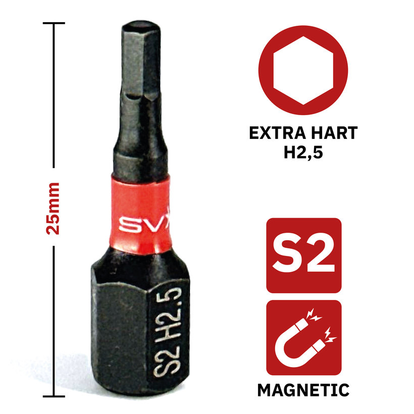 Bit magnetický H2,5x25 mm