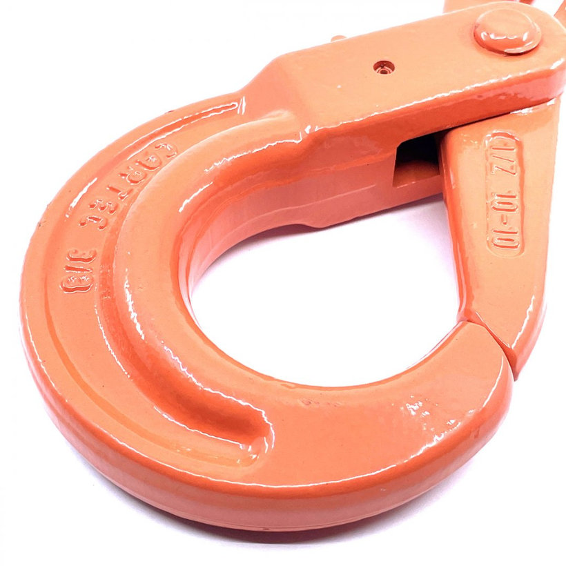 Samozaisťovací hák na reťaz s vidlicou tr 100 oranžový 13mm