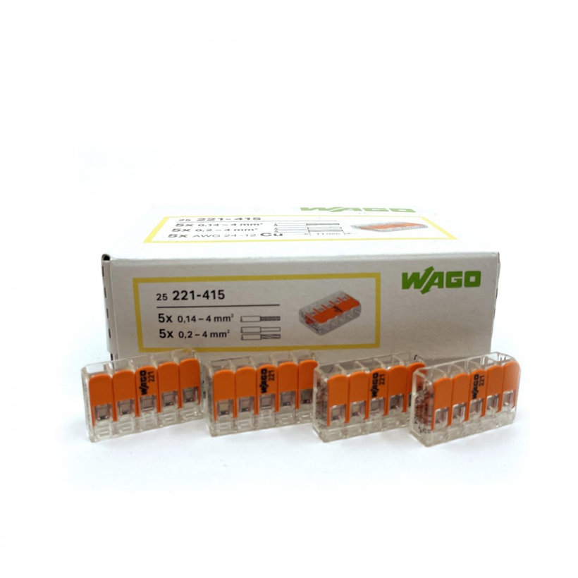 Svorka bezskrutková s páčkou - 5 vodičov