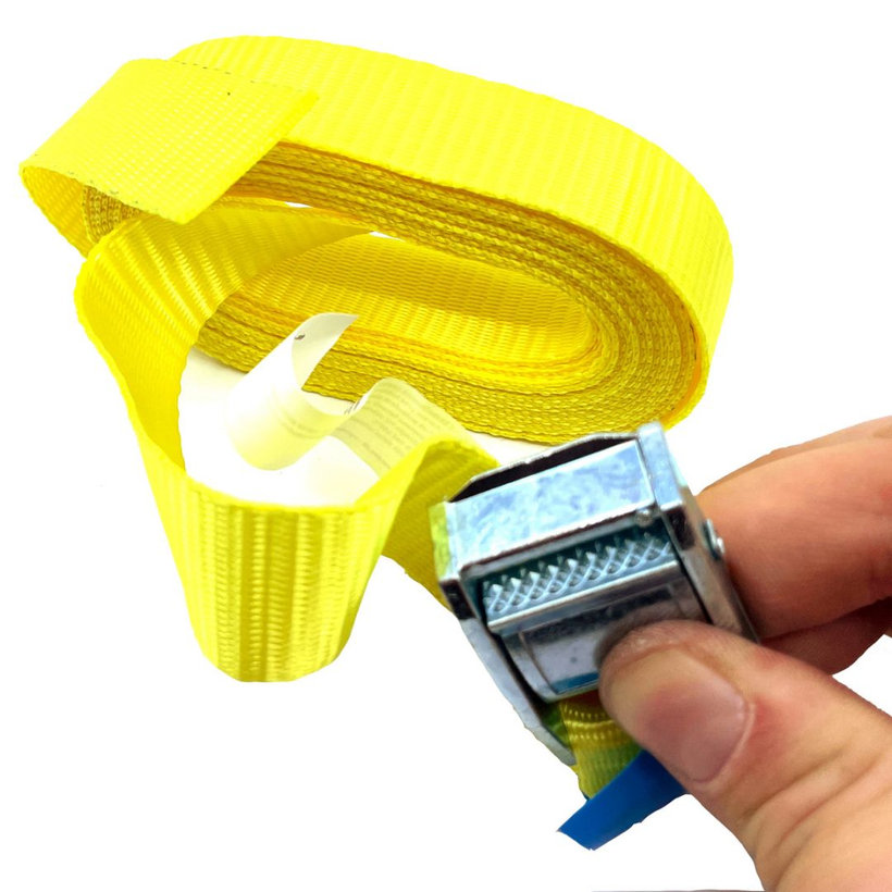 Jednodielny rýchloupínací pás so sponou a voľným koncom žltý 8M