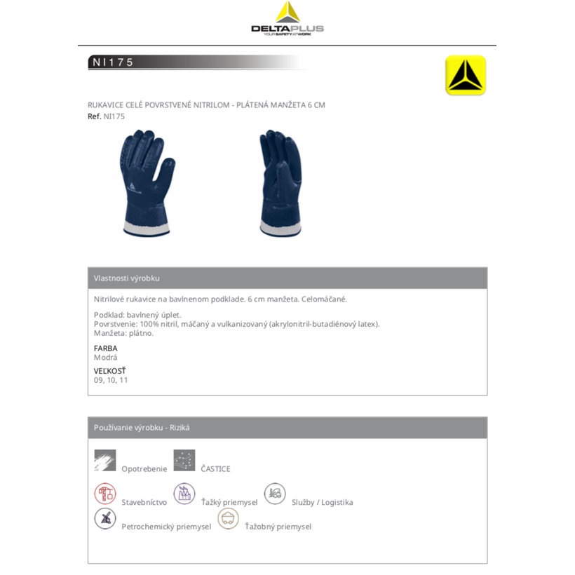 Pracovné rukavice NI175 11