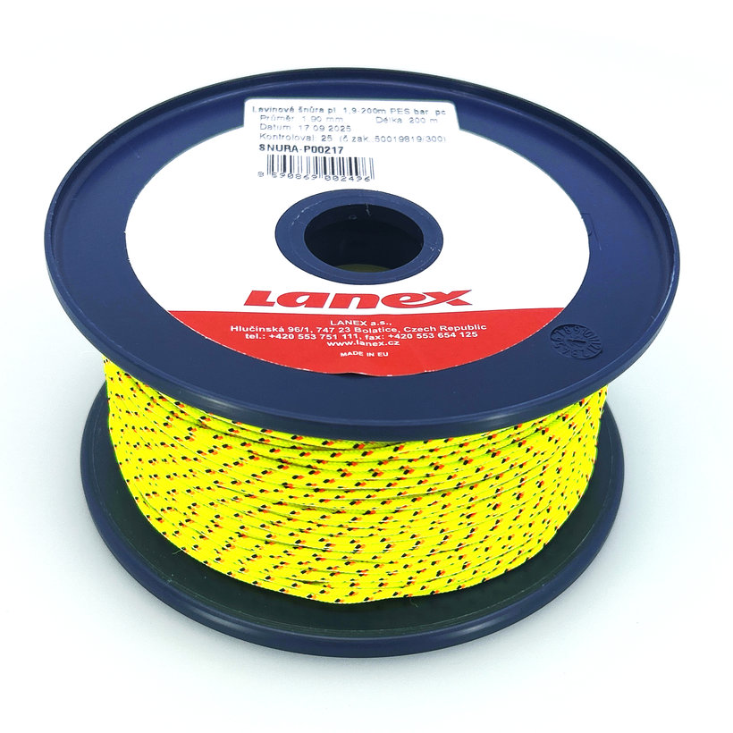 PES lano s jadrom farebné 16pr 1,9mm