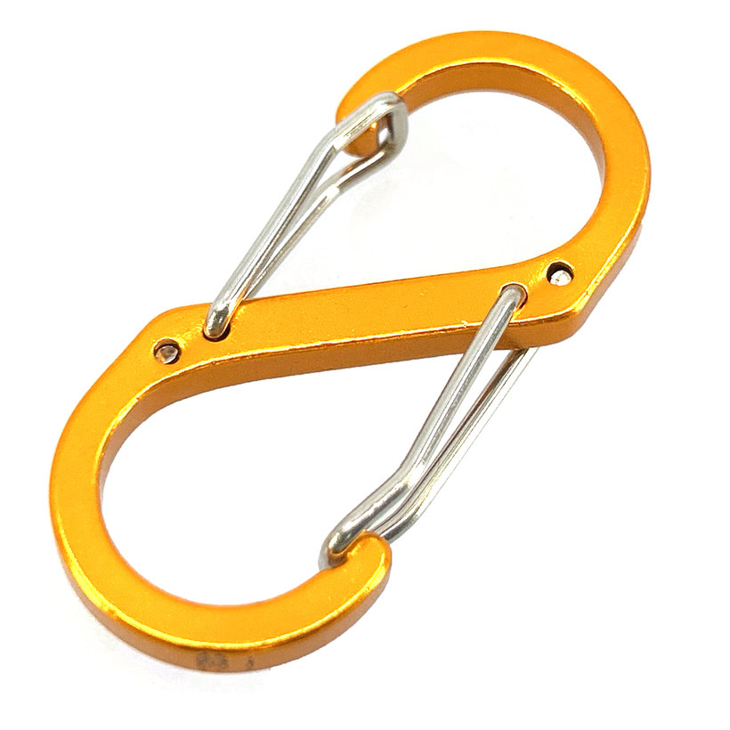 Okrasná karabína v tvare S-háku 50 mm - žltá