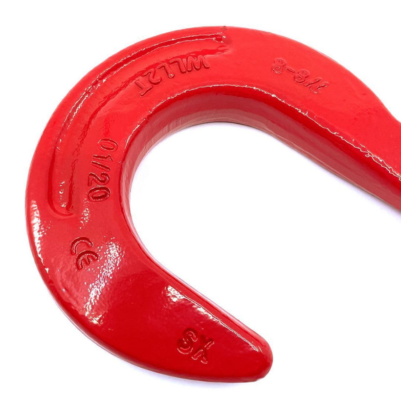 Zlievarenský hák s okom tr 80 červený 13mm