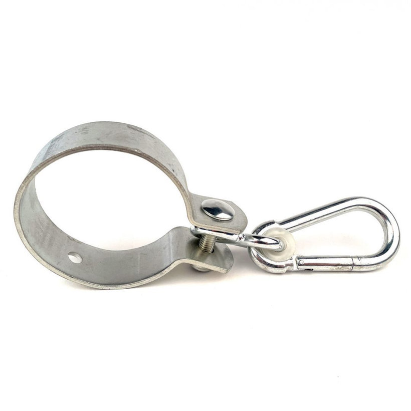 Objímka hojdačková s karabínou zn 80mm