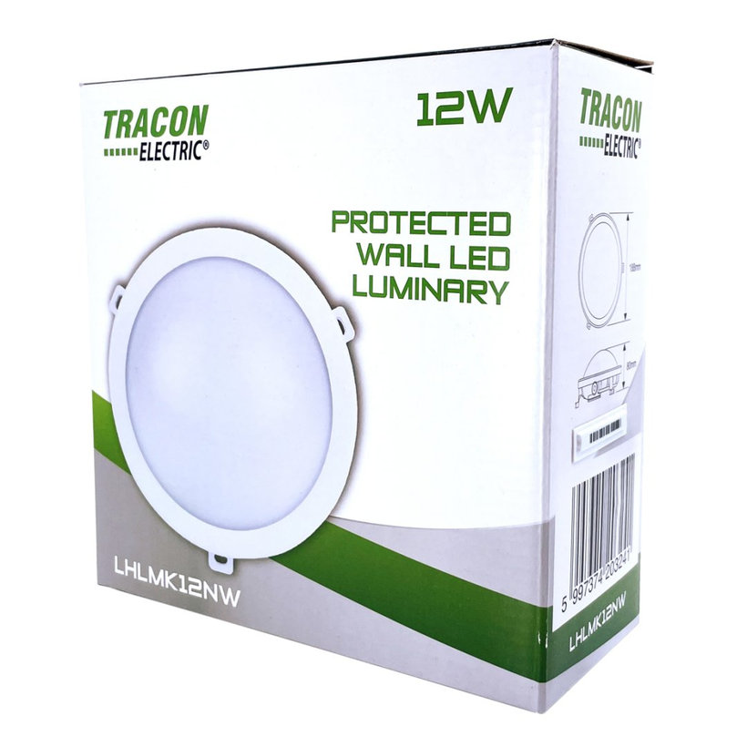 Plastové chránené LED svietidlo - kruhové