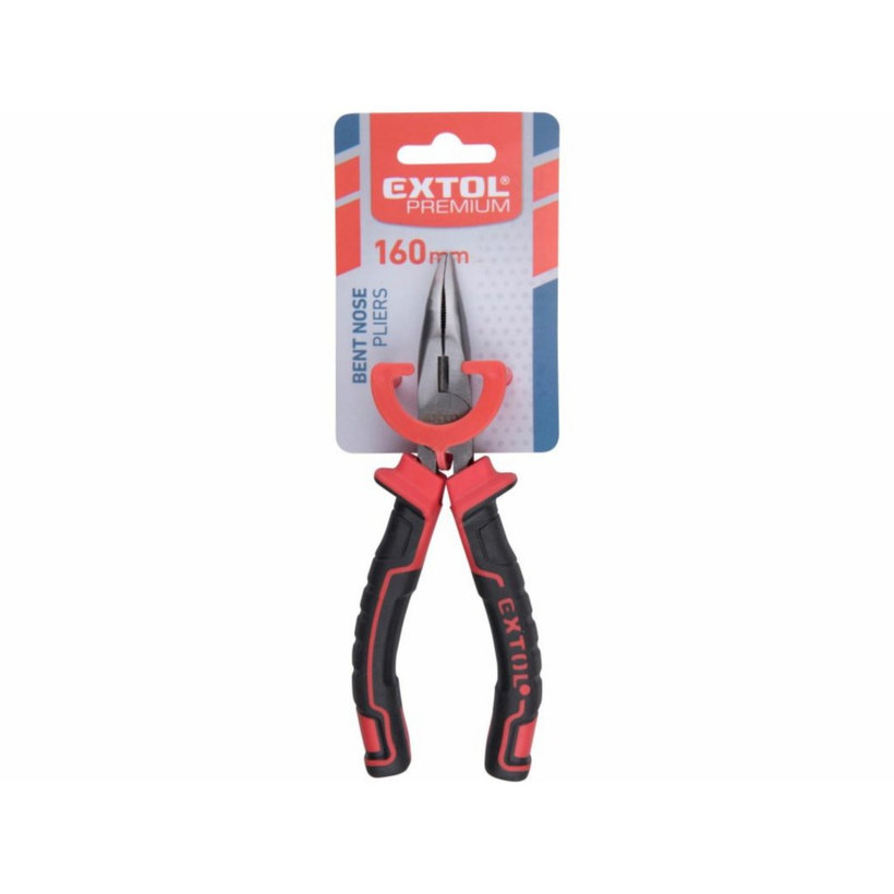 Kliešte polguľaté zahnuté 160 mm